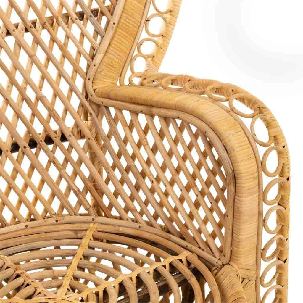 Poltroncina vintage in bambù marrone 96x49,5x140h