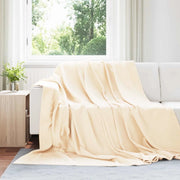 Coperta Crema 270 x 240 cm Panno 42017036