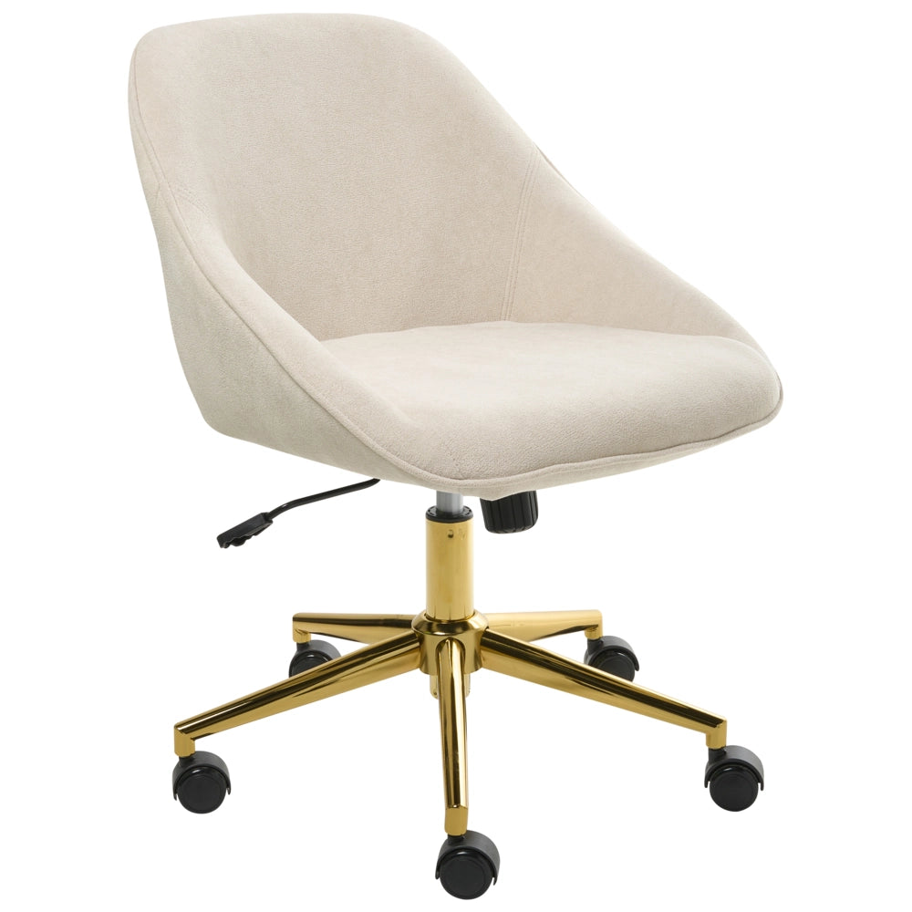 Sedia da ufficio in velluto beige chiaro Arredamento da ufficio elegante