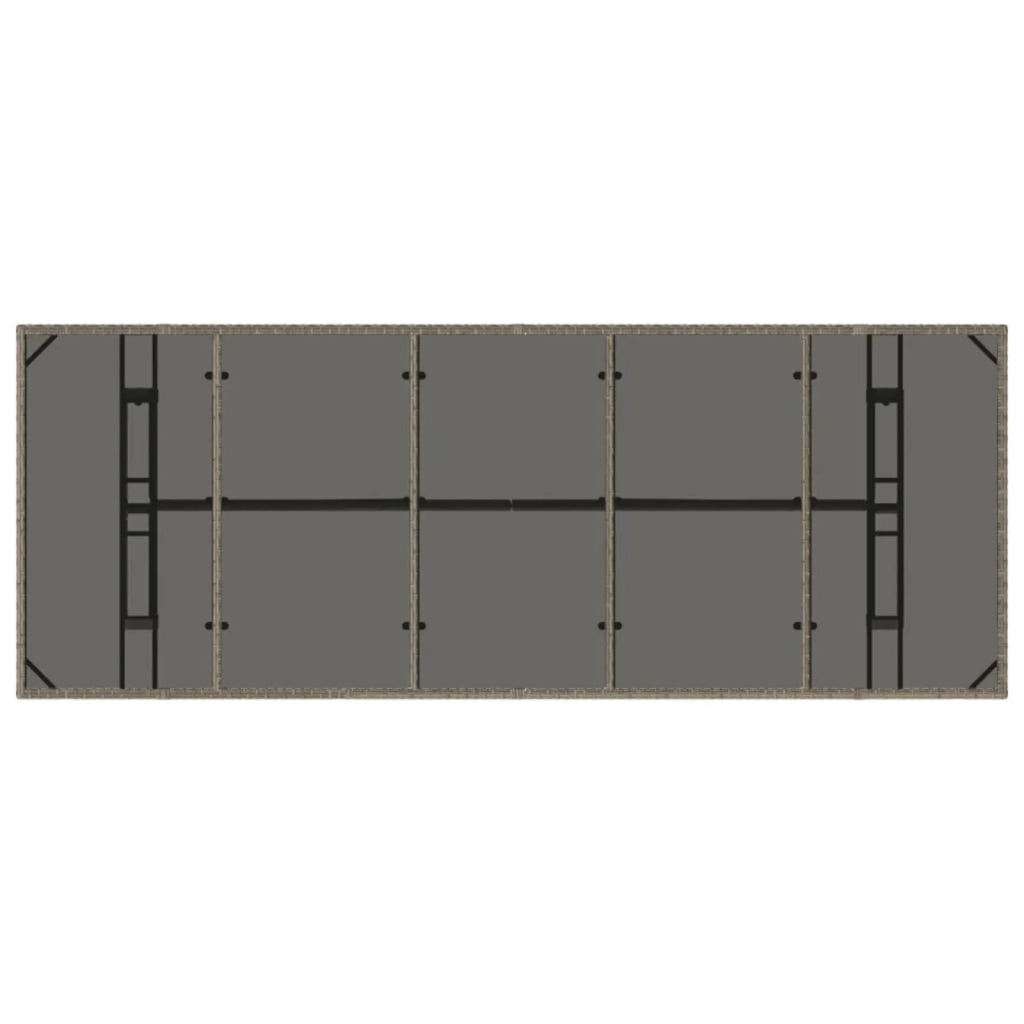 Set da pranzo per esterni 11 pz Grigio polyrattan 3448947