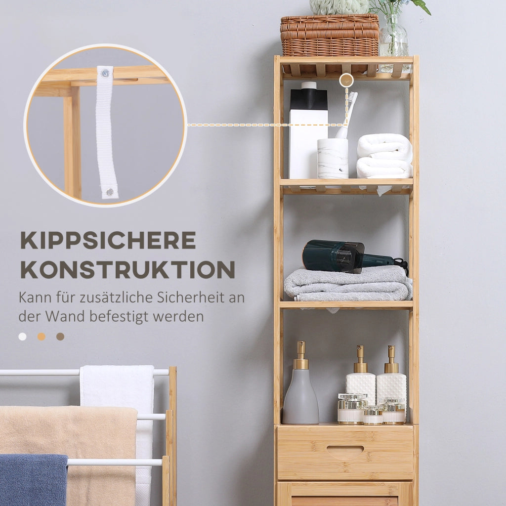 Scaffale Bagno ¨C Minimal ¨C Bamb¨´, 32x30x163 cm