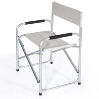Sedia regista in alluminio avorio cm 47x57x78h