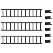 Guardia per neve sul tetto Nero 300 x 2,5 x 20 cm Acciaio CFW2845031