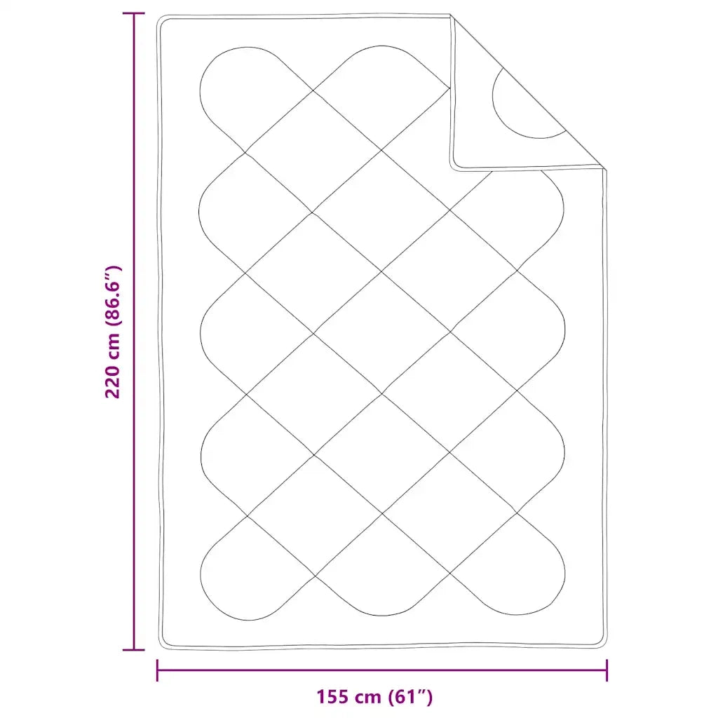Piumone Bianco 220 x 155 x 4 cm Poliestere 42007764