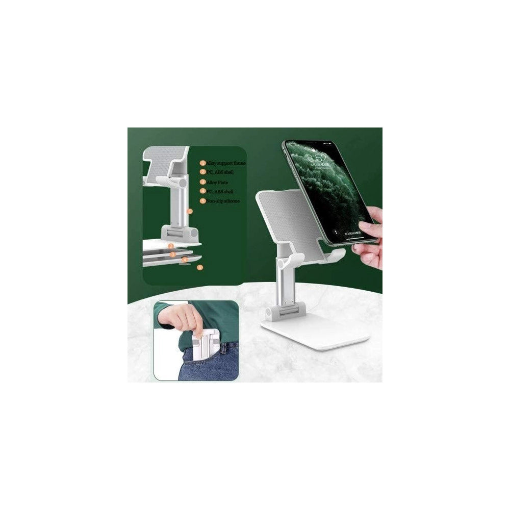 Trade Shop - Supporto Per Telefoni Cellulari Tablet Da Tavolo Q-zj303 Base Mobile Pieghevole -