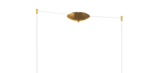 SOSPENSIONE OTTONE SAT. 2 LUCI SPOSTABILE VETRI BRONZO 1184OS-S2 S-BR