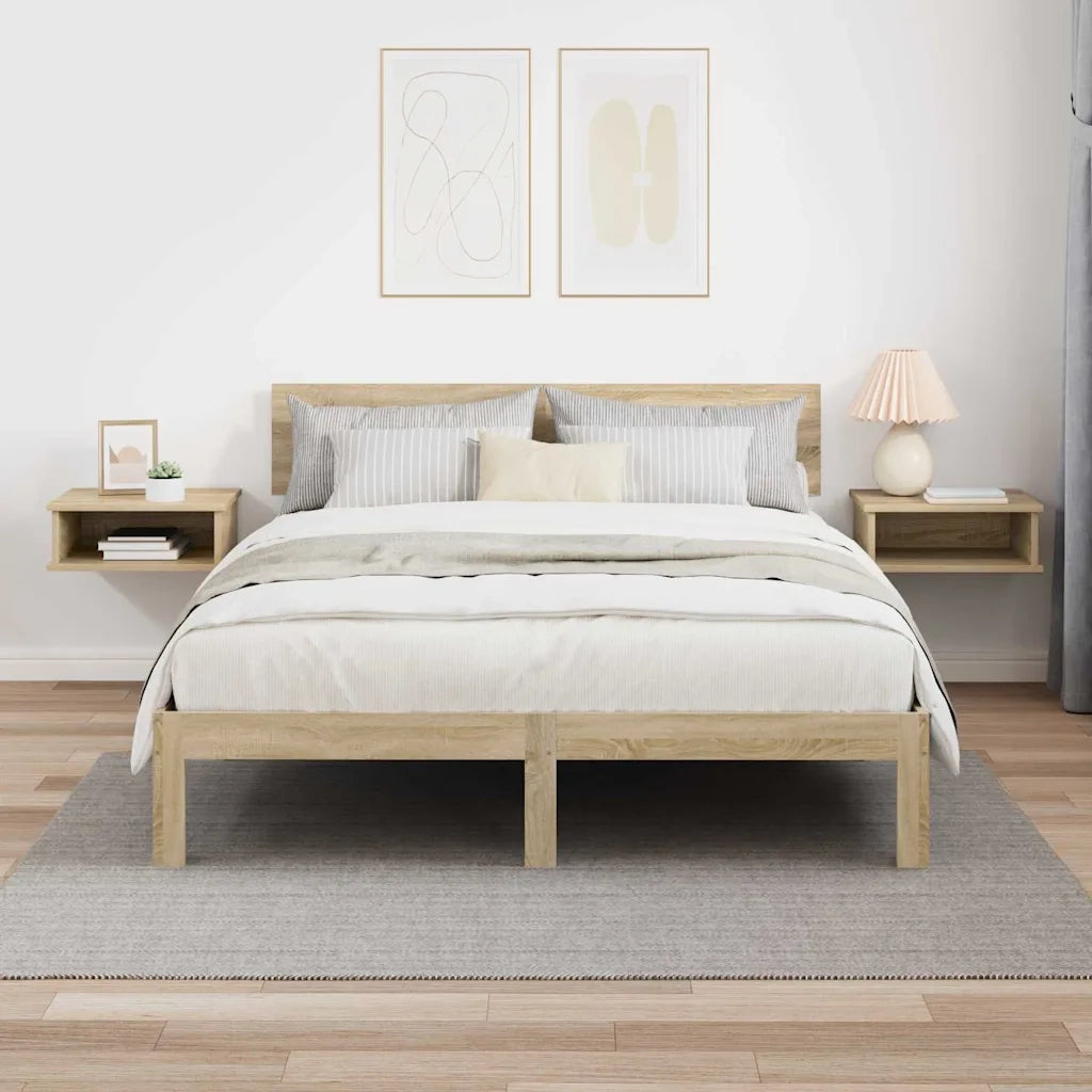 Set di 2 Comodini | Armadio da Notte | Mobiletto da notte Rovere Sonoma 40 x 31 x 15 cm Legno multistrato