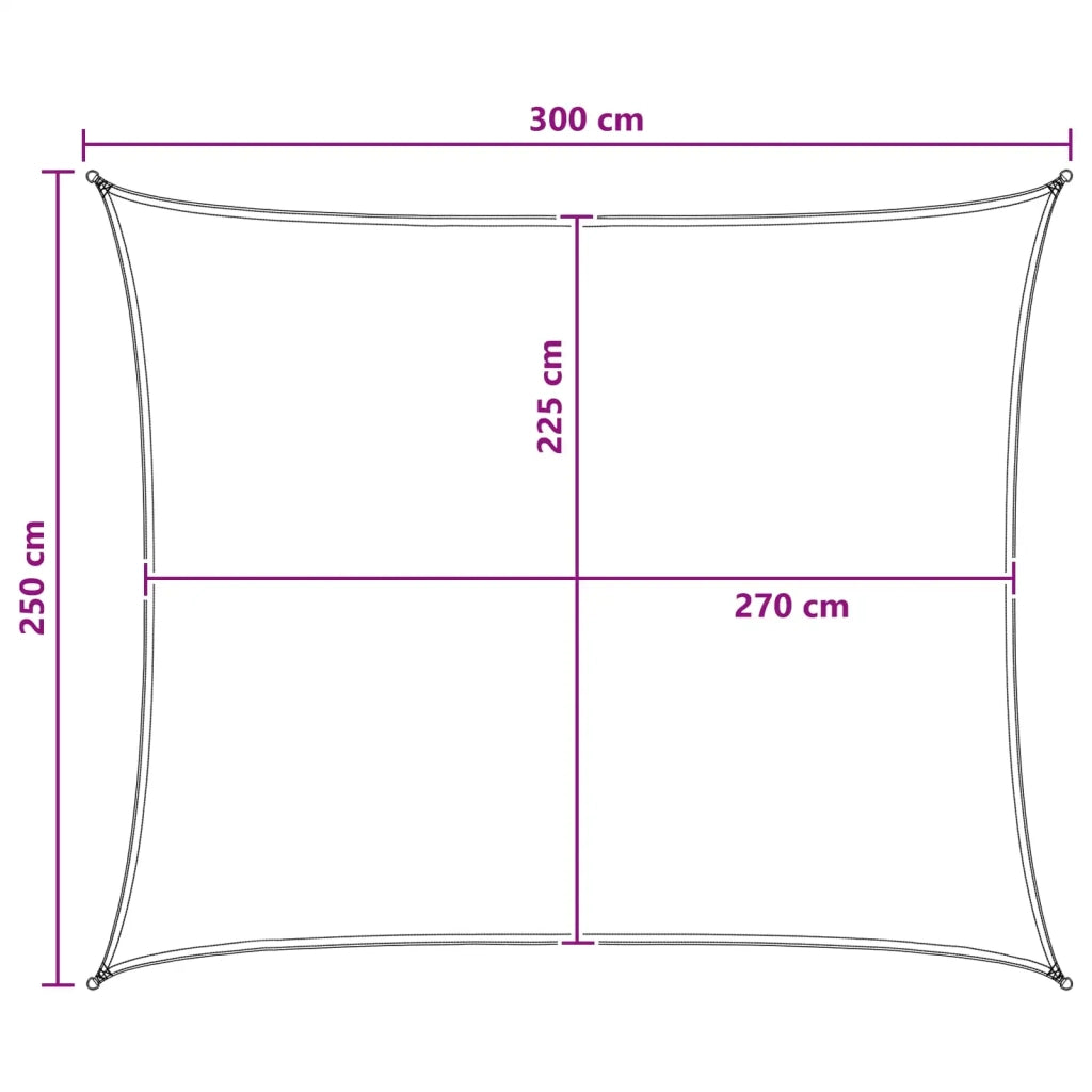 Telo Ombra Antracite e Bianco 2,5 x 3 m HDPE 42032764