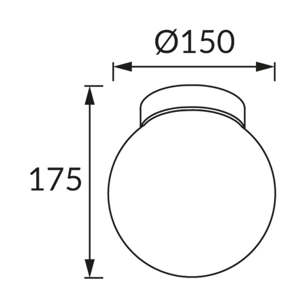 Plafoniera esterna sfera retro Ø15 E27 13W IP44 Struhm