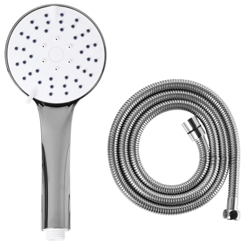 Set doccia classico moderno con tubo 4 modalità di getto Metallo argento