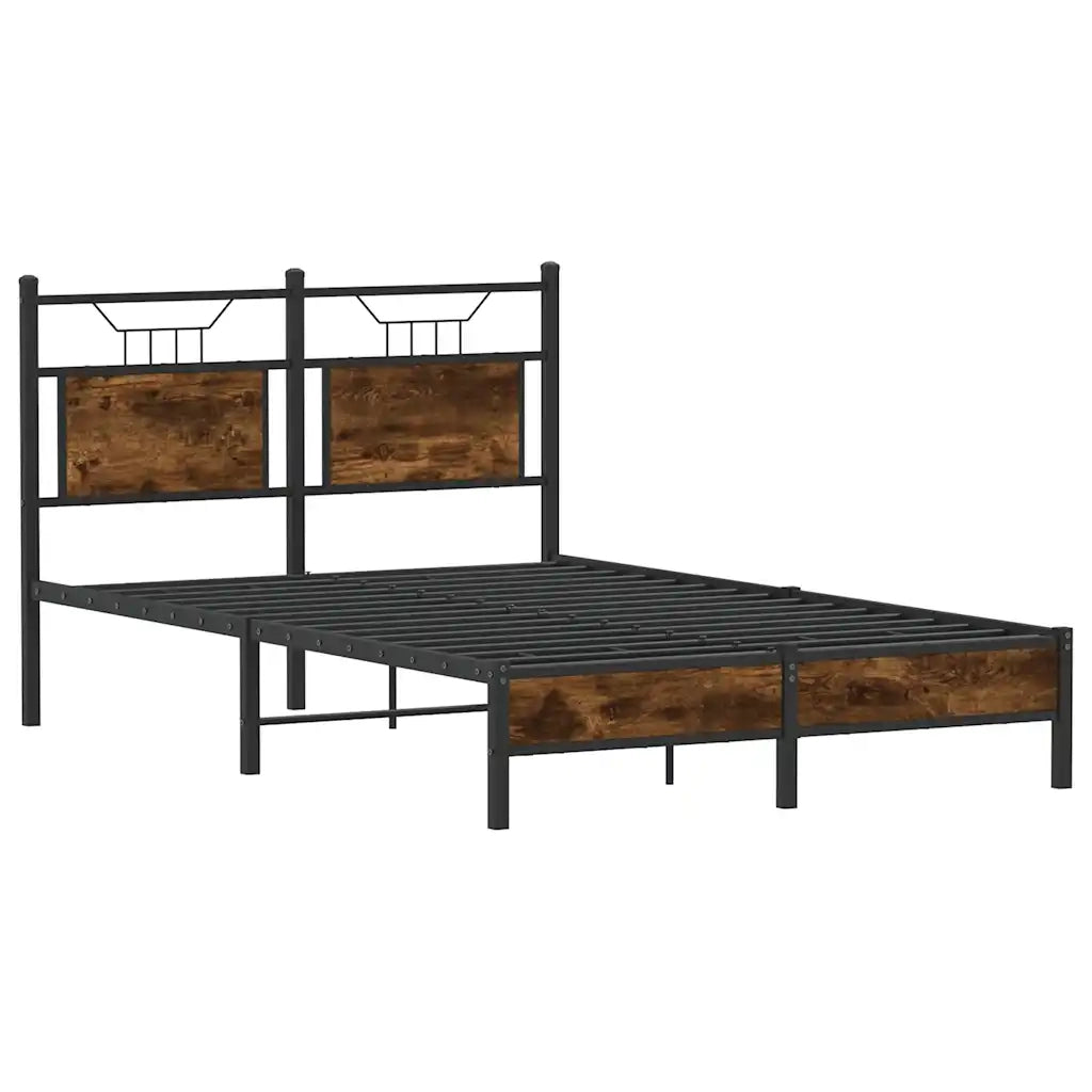 Giroletto senza Materasso-Struttura Letto Rovere Fumo 120x200 cm in Truciolato 643090