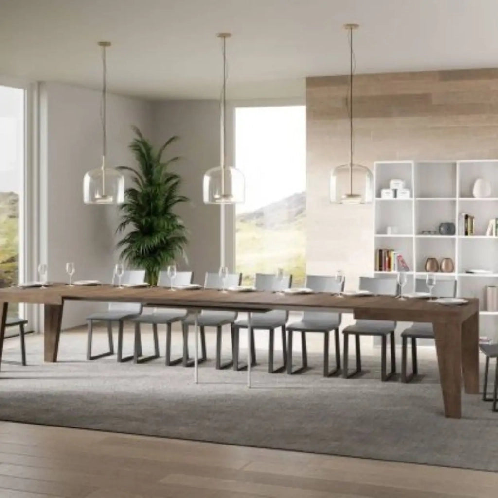 Tavolo allungabile 140/400x90 cm Naxy colore noce