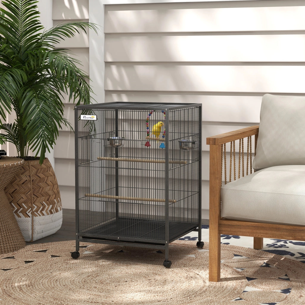 Gabbia per Uccelli ¨C Minimal ¨C Grigio 48x46x78 cm