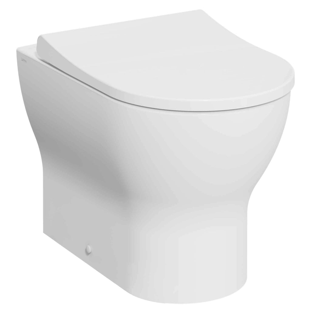 VASO WC ROUND IN CERAMICA BIANCA A TERRA