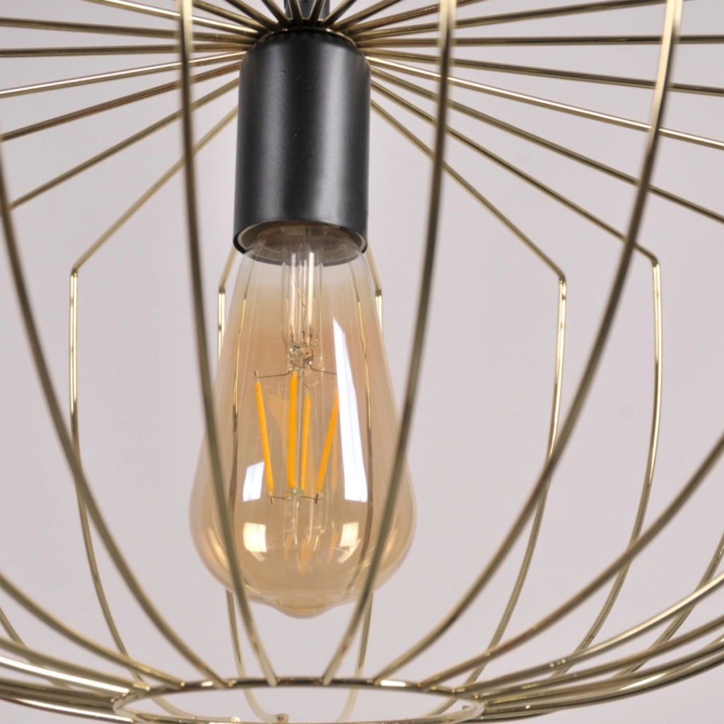 Lampada a sospensione loft oro Jasmina Ø40 E27 Polux