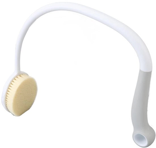 Spazzola per la doccia con manico curvo e setole rigide