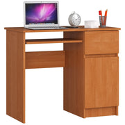 Scrivania per computer AKORD PIKSEL Ontano 90 cm 1 anta 1 cassetto 90x50x77 cm Modello a destra