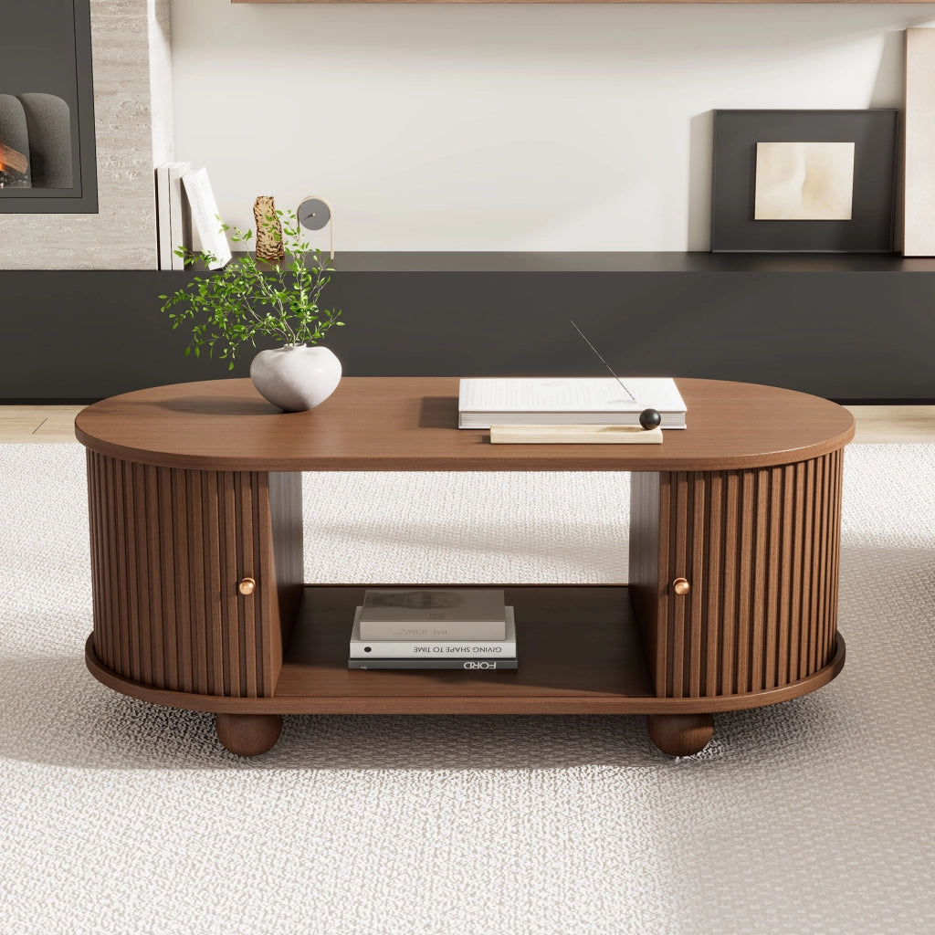 MOBILE TV Set da 2 pezzi 170x40x42 cm Noce MDF