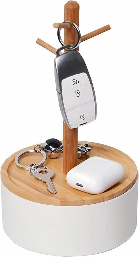 Cassa per gioielli per donne - Organizzatore di accessori da moda in bambù con design di albero