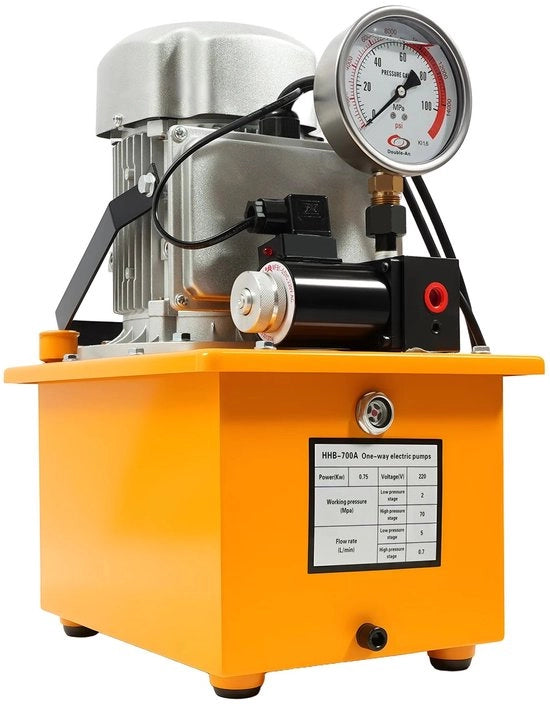 Pompa idraulica elettrica 1400 giri/min, 750 W, 2-70 MPa, manuale singola azione