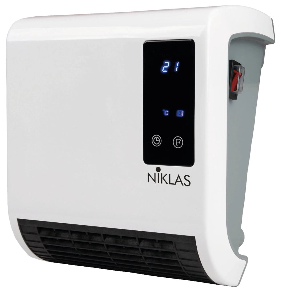 TERMOVENTILATORE STUFA ELETTRICA NIKLAS TRENDY DIGITAL SCALDA BAGNO 26x16xH28 cm