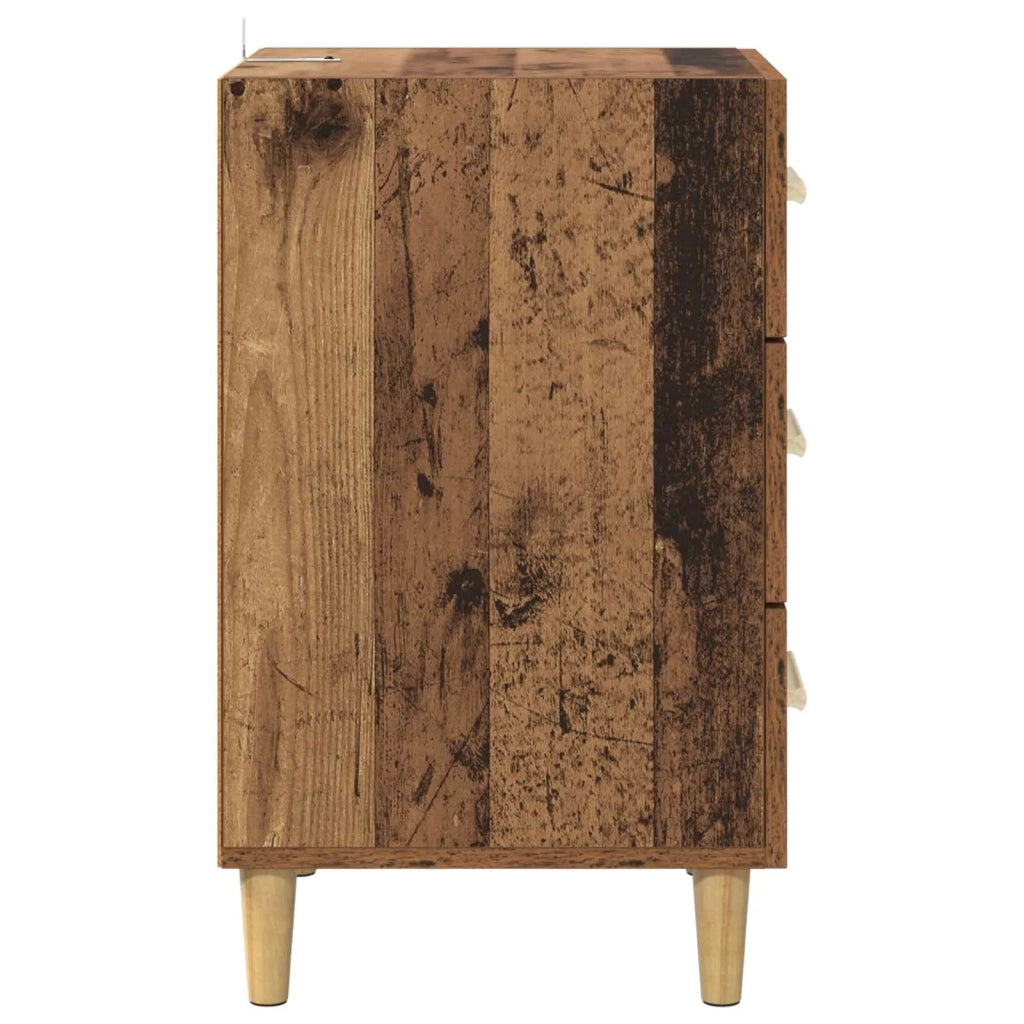 Comodino | Armadio da Notte | Mobiletto da notte Legno vecchio 40 x 40 x 66 cm