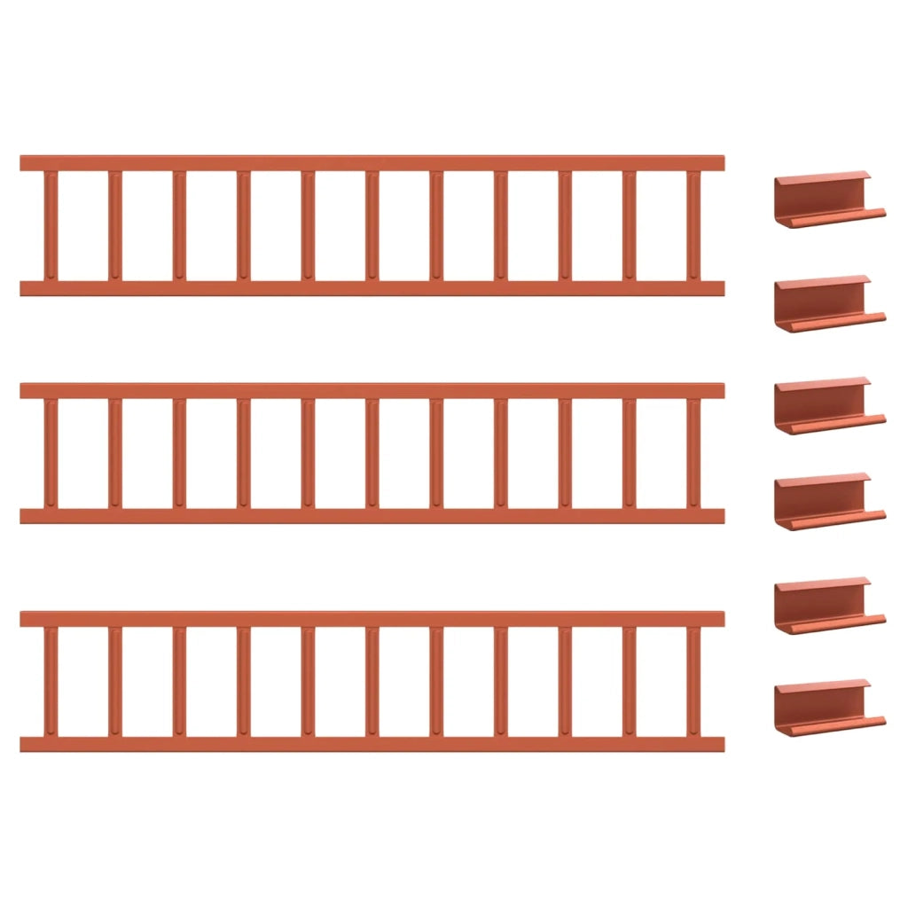 Guardia per neve sul tetto Rosso 300 x 2,5 x 20 cm Acciaio CFW6595123