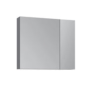 Mobile da bagno con specchio "Nuvola 80 v2" - 75 x 16 x 66 cm - Grigio