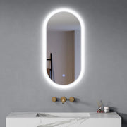 Specchio Bagno Led 90x45 cm Retroilluminato Accensione Touch| Glow