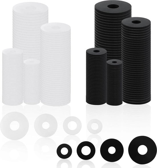 Kit di guarnizione in silicone per bagno e cucina - nero e bianco.