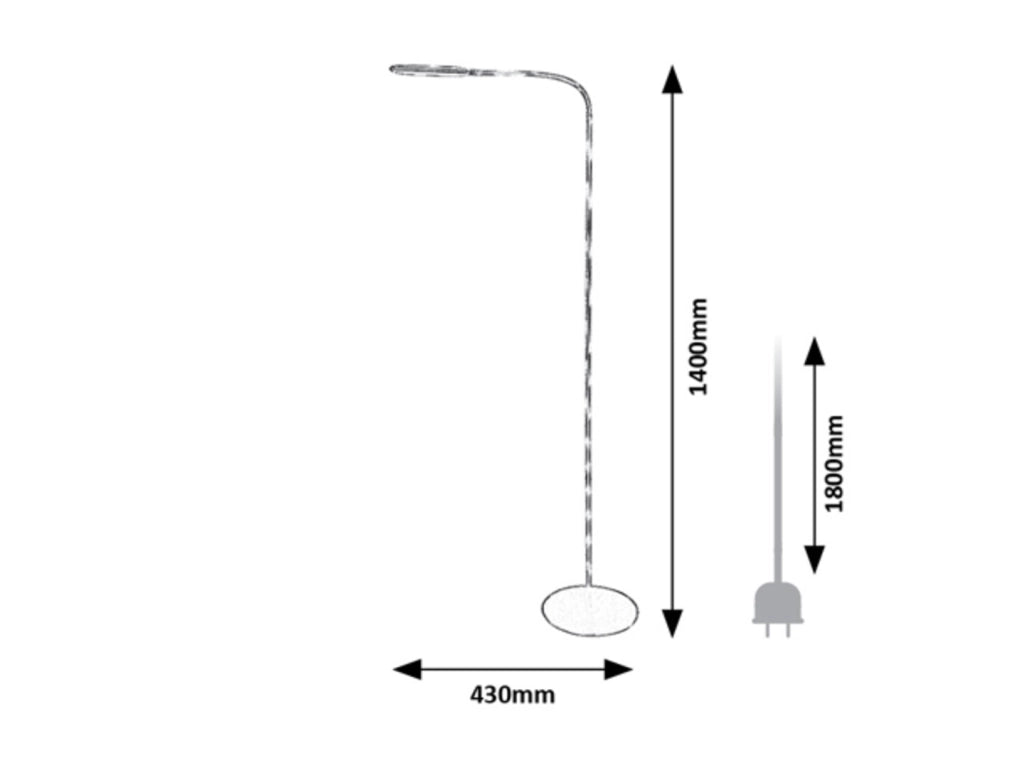 Lampada da terra LED 10W CCT Adelmo 74010 Rabalux grigia
