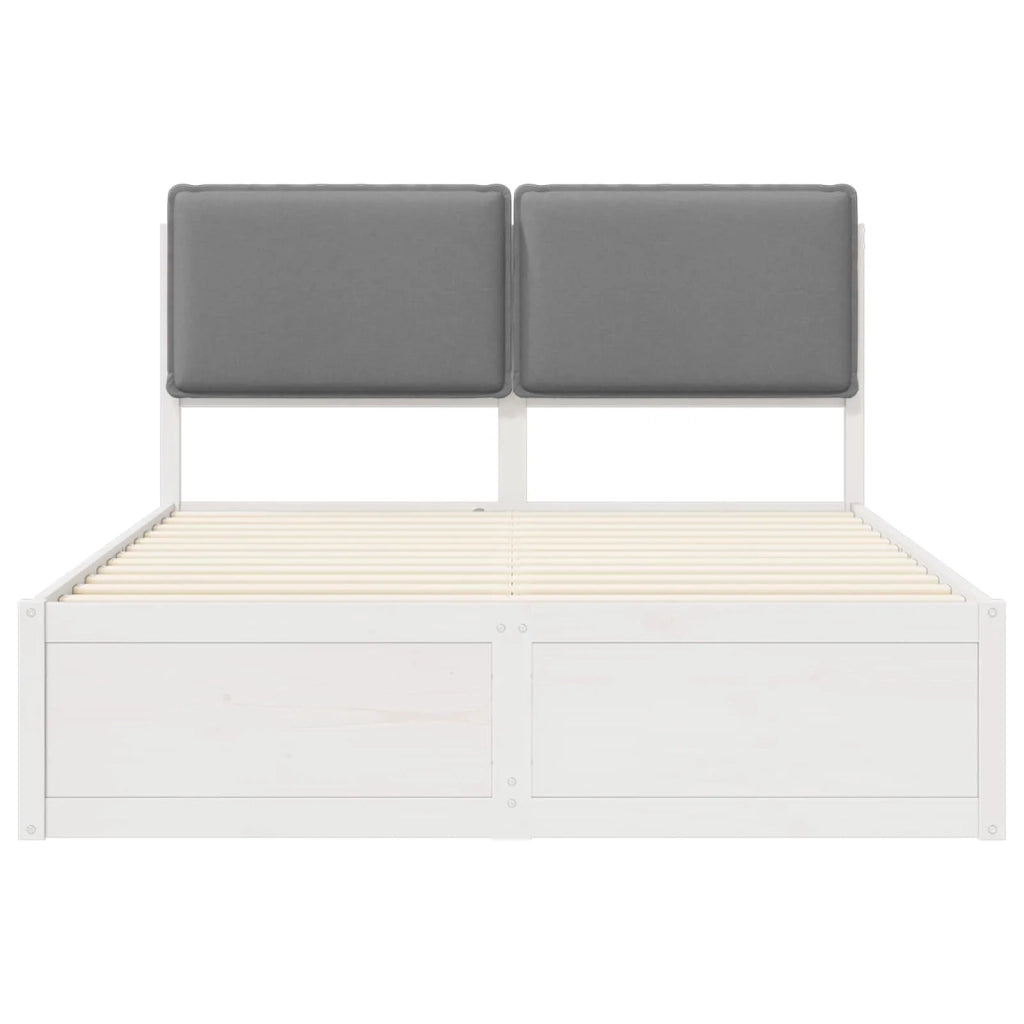 Letto con Testiera Rivestita Grigio chiaro 160 x 200 cm 3398118