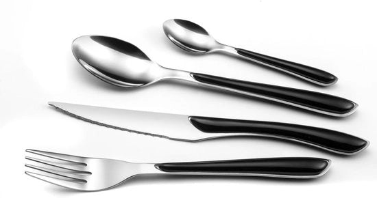 Set di Coltelli, 24 Pezzi, Nero