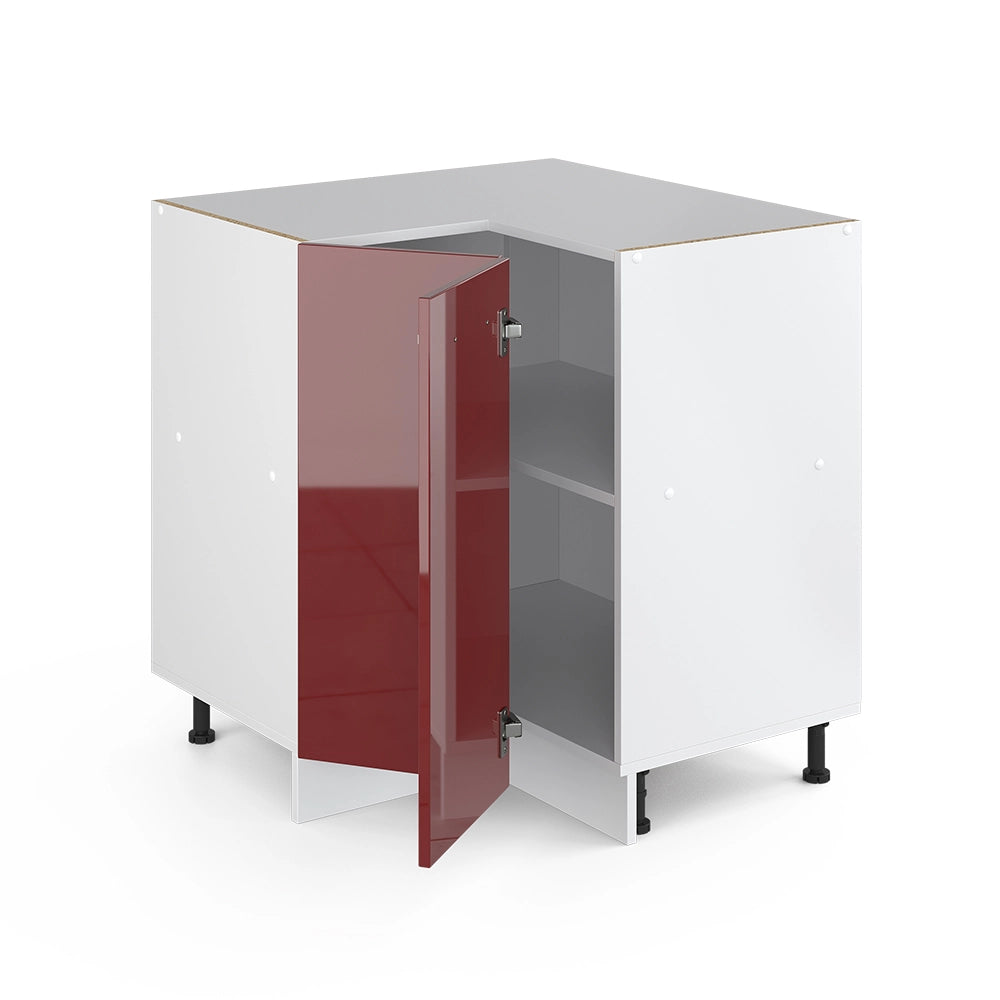 Mobile ad angolo cucina R-Line Rosso lucido/Bianco 75.6 cm, PL Antracite Vicco