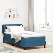 Letto a molle con testiera Blu scuro 90 x 200 cm Velluto 3340320