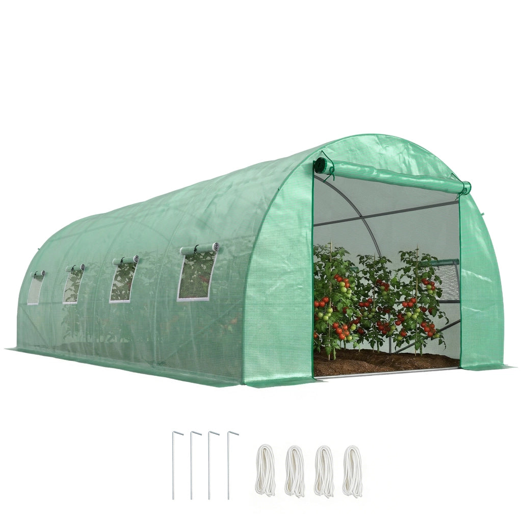 Serra da giardino tunnel in plastica e acciaio ¨C Xylo ¨C verde