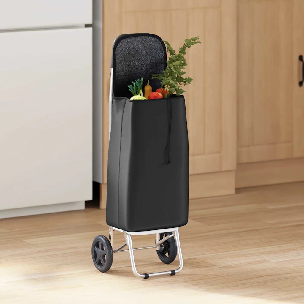 Carrello della spesa Nero 35 x 28 x 92 cm Tessuto Oxford CFW5868254