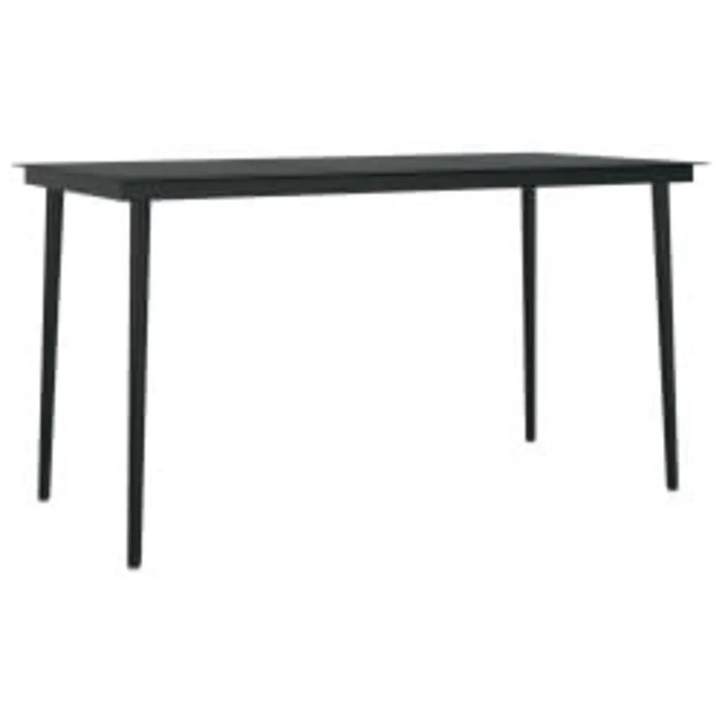Set da Pranzo da Giardino 5 pz con Cuscini Nero 3099343