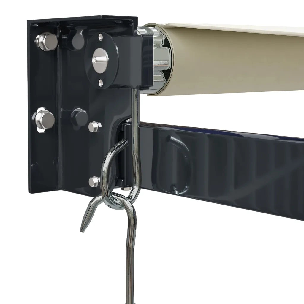 Tenda da Sole Retrattile-Tenda parasole per Patio Crema 3,5x2,5 m in Tessuto e Alluminio 235977