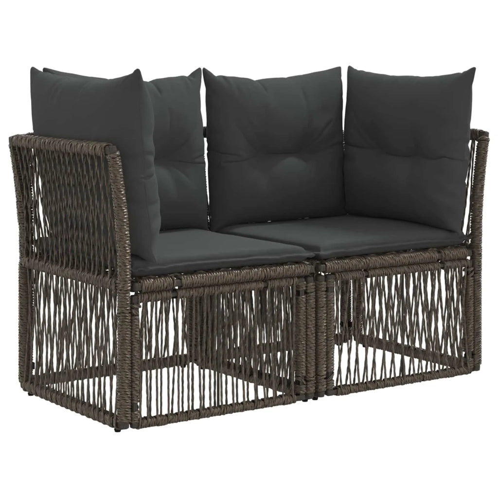 Set Divano da Giardino 12 pz Grigio e Grigio Scuro polyrattan 3435563