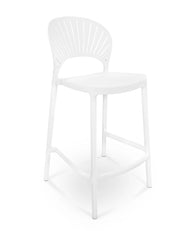 Sgabello cucina bianco in plastica, sgabello alto – Sunny - SG08SUPP