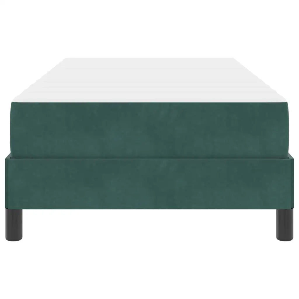 Letto a molle con materasso Verde Scuro 100 x 200 cm Tessuto 3398674