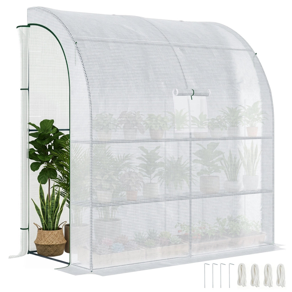 Serra da Giardino con Finestre e Scaffali ¨C Minimal ¨C Bianco 200x100x215 cm