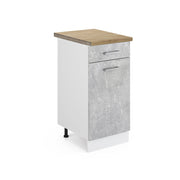 Vicco Mobiletto base per cucina Calcestruzzo 40 cm , PL Rovere