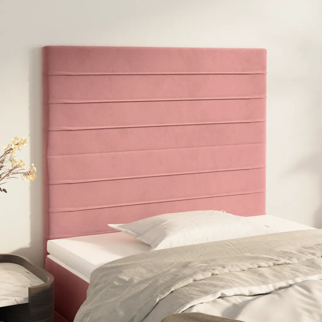 Testiera | Testata Rosa 100x5x118/128 cm Velluto