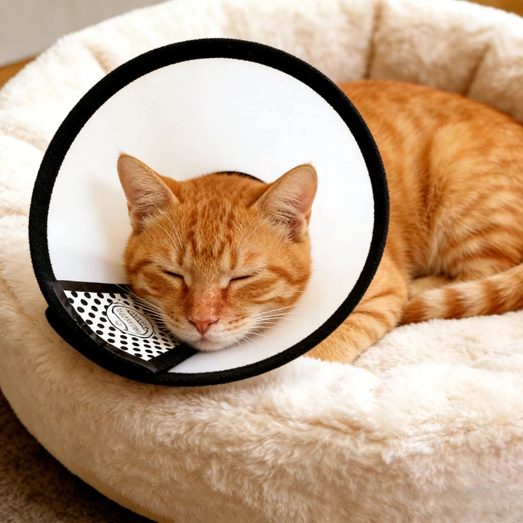Collare Elisabettiano Regolabile per Cani e Gatti ¨C Zephmum ¨C Nero