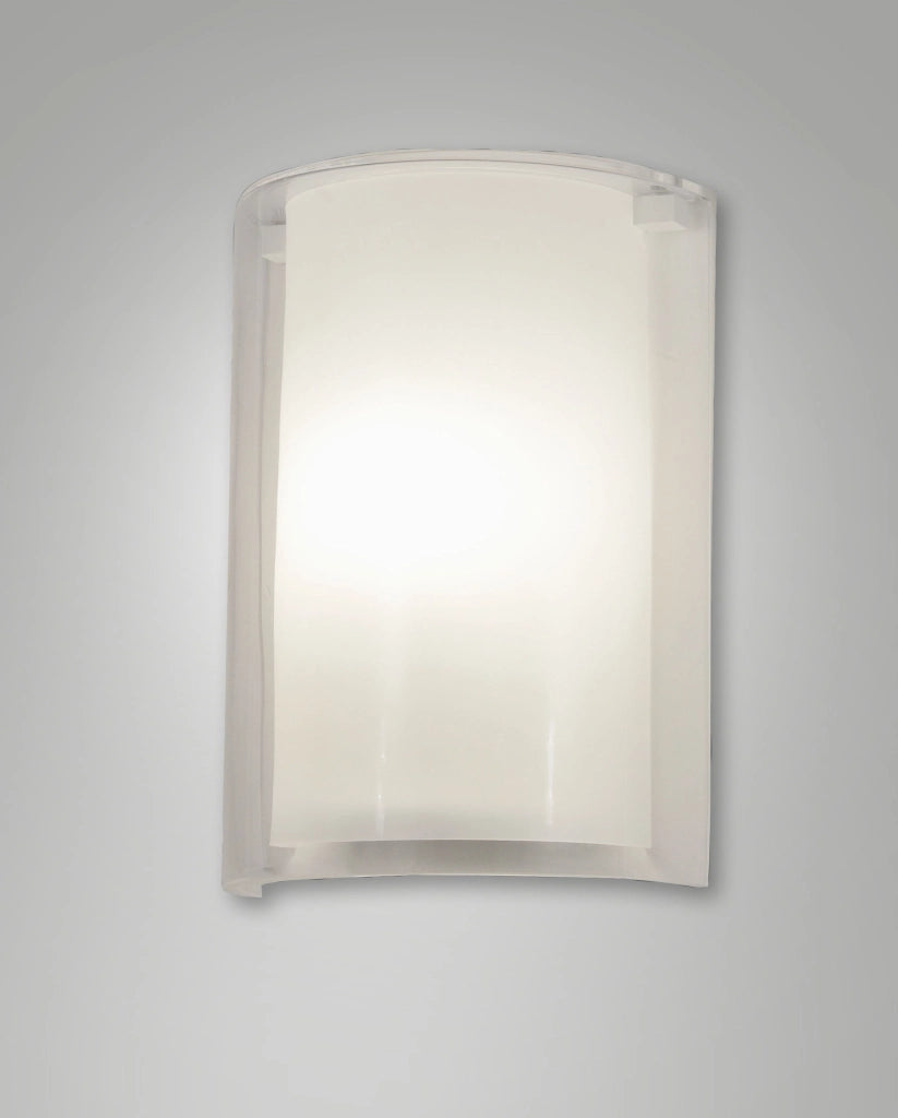 Lampada da Parete Maribel Trasparente, Struttura Metallo Vetro e Metacrilato, Attacco E27 40W, IP20, 23x11,5x32,5 cm - Maribel Illuminazione