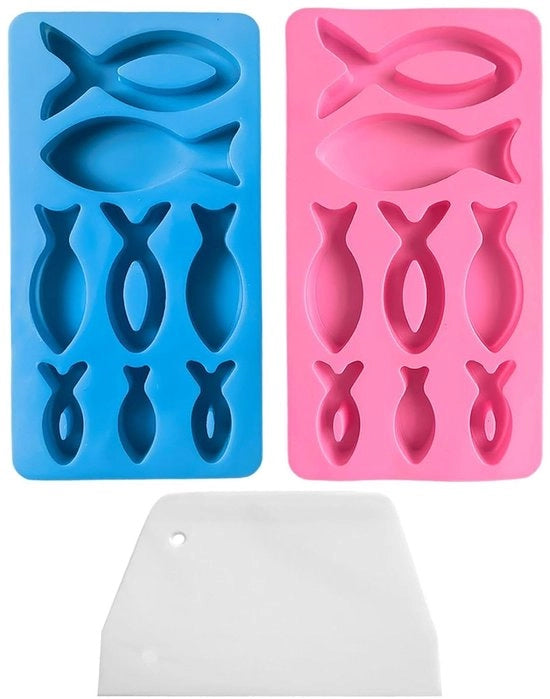 Set di Forme e Spatole Multifunzionali - 2 pezzi - Silicone e Plastica