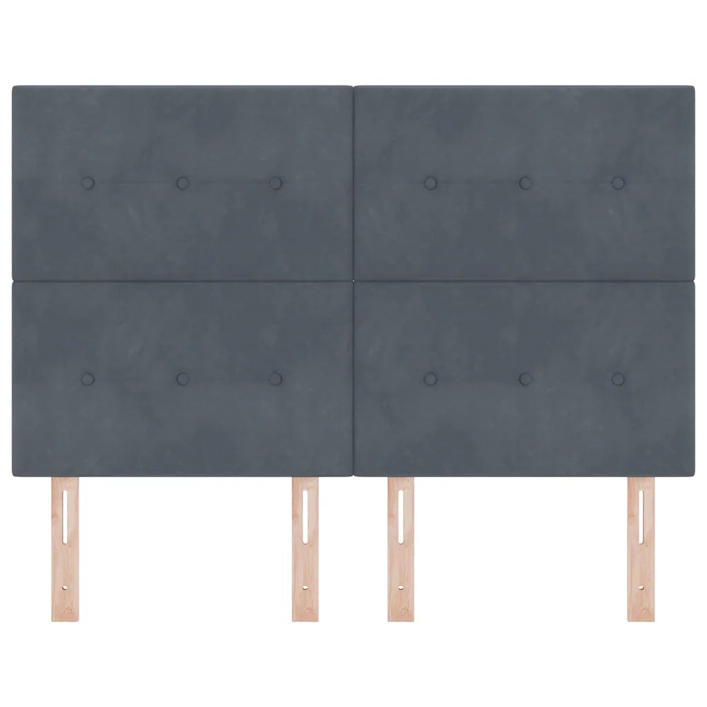Testiera LED con strisce LED Grigio 144 cm Velluto 3338431