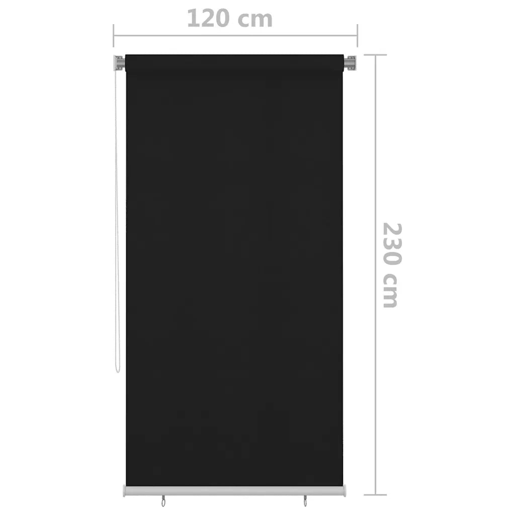 Tenda a rullo | Tenda avvolgibile per Esterni 120x230 cm Nera